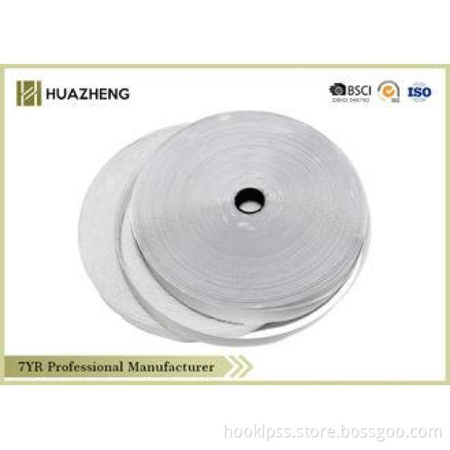 Decorative White Self Adhesive Velcro Tape , Elastic Hook A